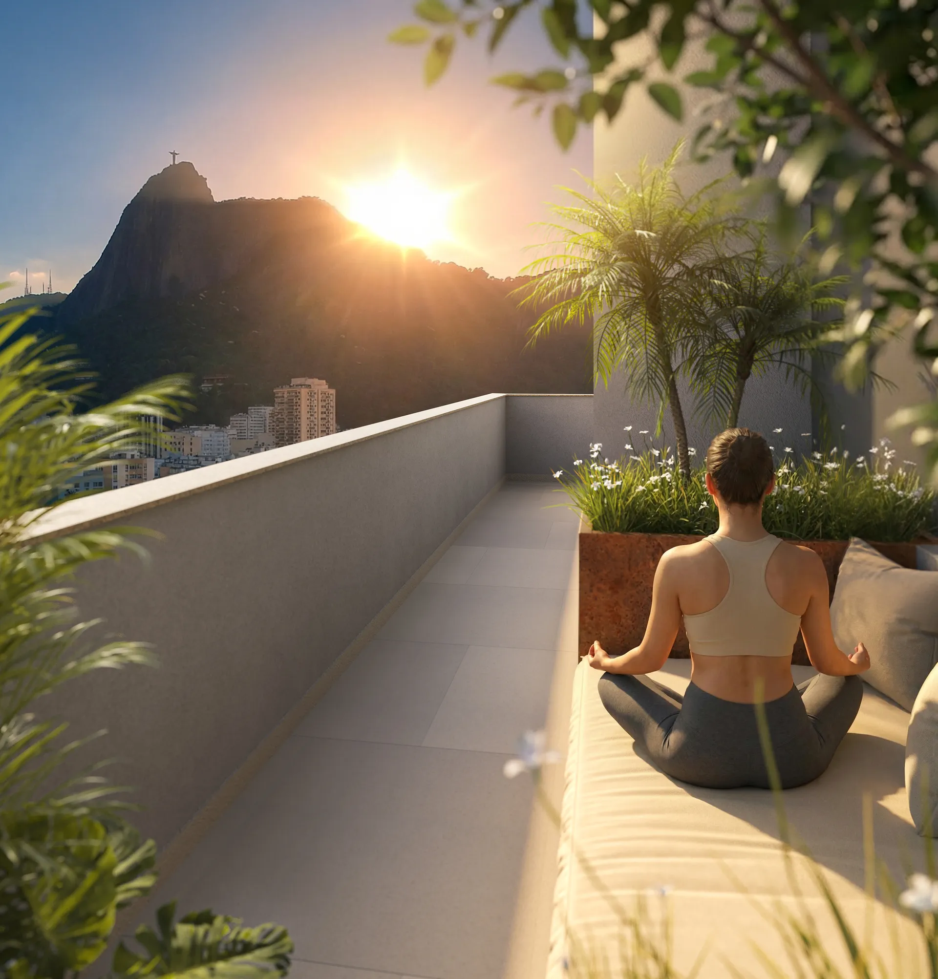 Espaço de massagem no terrace